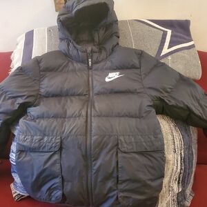 Nike Black Hooded Puffer Jacket
